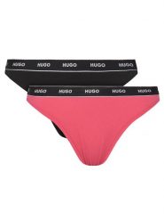 HUGO Komplet 3 par stringów 50480150 Kolorowy. Majtki damskie Hugo, z bawełny. Za 119.99 zł.