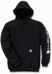 Bluza Carhartt Mid Signature Sleeve Logo Black. Czarne bluzy męskie Carhartt, m, bez wzorów, bez ramiączek, bez kaptura. Za 265.11 zł.