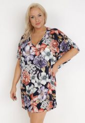 Granatowa Sukienka z Wiskozy Irima. Niebieskie sukienki damskie Born2be, na lato, l, z aplikacjami, z wiskozy, bez kołnierzyka, bez ramiączek, mini. Za 29.99 zł.