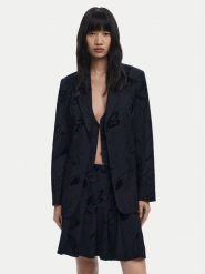 Desigual Marynarka Flockarty 25WWEW19 Czarny Regular Fit. Czarne marynarki i żakiety damskie Desigual, bez wzorów, z syntetyku, bez kołnierzyka, bez ramiączek. Za 459.99 zł.
