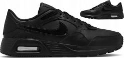 BUTY MĘSKIE SPORTOWE TRENINGOWE NIKE DH9636-001 AIR MAX CZARNE. Czarne buty sportowe męskie Nike, bez wzorów, bez zapięcia. Za 531.56 zł.
