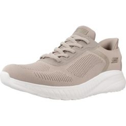 Buty Kobieta Skechers Bobs Squad Chaos beżowy. Brązowe obuwie sportowe damskie Skechers, bez wzorów, bez zapięcia, trekkingowe, Skechers Sport. Za 363.63 zł.