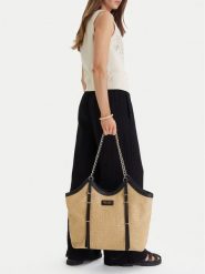 Nine West Torebka EO-Chic-LDA8854 Beżowy. Brązowe shopperki damskie Nine West, bez wzorów, z materiału, bez dodatków. Za 319.99 zł.