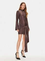 Bardot Sukienka koktajlowa 59556DB Brązowy Slim Fit. Brązowe sukienki damskie Bardot, bez wzorów, z syntetyku, wizytowe, bez kołnierzyka, bez ramiączek. Za 259.99 zł.