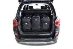 Torby Do Bagażnika Fiat 500L 2012-2022 3Szt Kjust. Czarne torby podróżne damskie KJUST, bez wzorów, z kauczuku. Za 944.00 zł.