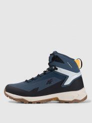4F Wysokie buty trekkingowe ICE CRACKER z izolacją Primaloft męskie - granatowe 40. Niebieskie trekkingi męskie 4F, na zimę, z nylonu, przed kolano, bez zapięcia. Za 549.99 zł.
