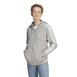Bluza z kapturem damska Adidas Gym & Pilates. Białe bluzy damskie Adidas, m, bez wzorów, z bawełny, sportowe, bez ramiączek, z kapturem. W wyprzedaży za 189.99 zł.