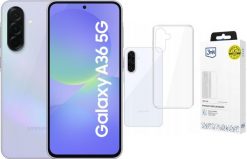 Smartfon Samsung Galaxy A36 5G 8/256GB Fioletowy (SM-A366BLVGEUE) + Etui Clear Case. Fioletowe smartfony SAMSUNG. Za 1,263.00 zł.