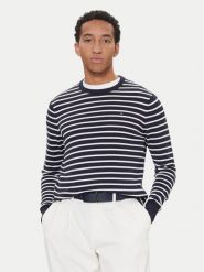 Tommy Hilfiger Sweter Essential Ssnl MW0MW39999 Granatowy Regular Fit. Niebieskie swetry męskie Tommy Hilfiger, m, bez wzorów, z bawełny, bez kołnierzyka, bez ramiączek. Za 359.99 zł.