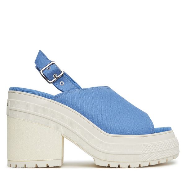 Sandały Converse. Niebieskie sandały damskie Converse, bez wzorów, bez obcasa, na słupku, bez zapięcia. Za 419.99 zł.