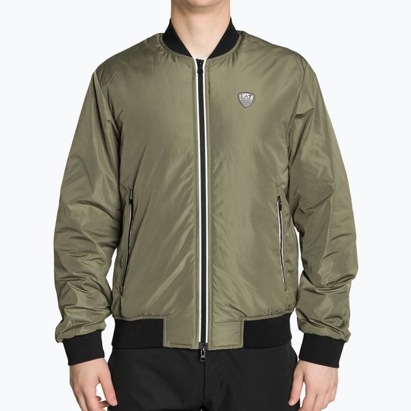 Kurtka męska EA7 Emporio Armani Train Premium Shield. Zielone kurtki męskie EA7 Emporio Armani, l, bez wzorów, z materiału, eleganckie, bez kaptura. Za 639.99 zł.