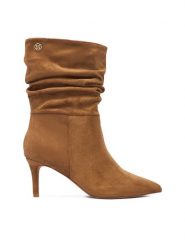 Nine West Botki CEO-SAMIRA-02 Brązowy jasny. Brązowe botki damskie Nine West, bez wzorów, z materiału, bez obcasa, na szpilce, bez zapięcia. Za 299.99 zł.