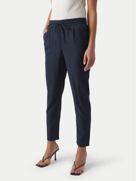 Vero Moda Spodnie materiałowe Jesmilo 10279691 Granatowy Regular Fit. Niebieskie spodnie materiałowe damskie Vero Moda, bez wzorów, z materiału. Za 99.99 zł.
