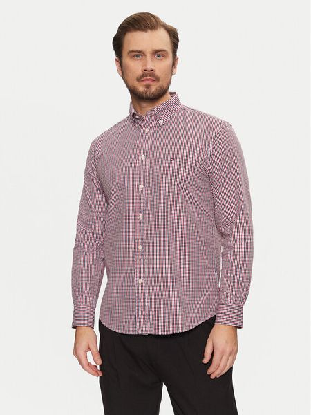 Tommy Hilfiger Koszula Gingham MW0MW37548 Czerwony Regular Fit. Czerwone koszule męskie Tommy Hilfiger, l, bez wzorów, z bawełny, bez kołnierzyka, bez ramiączek. Za 349.99 zł.