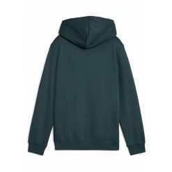 Młodzieżowa polarowa bluza z kapturem ESS z logo No. 1 PUMA Green Terrain. Zielona bluzy damskie Puma, m, bez wzorów, z dżerseju, młodzieżowe, bez ramiączek, z kapturem. Za 159.00 zł.