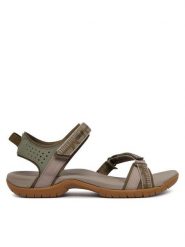 Teva Sandały Verra 1006263 Zielony. Zielone sandały damskie Teva, bez wzorów, z materiału, bez obcasa, bez zapięcia. Za 349.99 zł.
