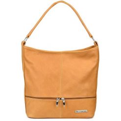 Listonoszka camelowa shopperka Beltimore I66. Brązowe shopperki damskie bez wzorów, ze skóry, bez dodatków. Za 189.90 zł.