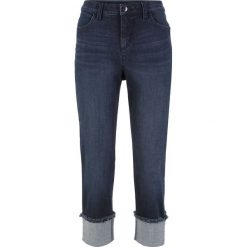 Dżinsy "authentik-stretch" 7/8 z mankietem STRAIGHT bonprix ciemnoniebieski. Jeansy damskie marki bonprix. Za 59.99 zł.