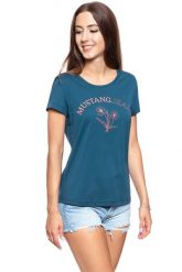 MUSTANG T SHIRT DAMSKI Alina C Print Majolica Blue 1008934 5243. Niebieskie t-shirty damskie Mustang, s, bez wzorów, bez kołnierzyka, bez ramiączek. W wyprzedaży za 39.99 zł.