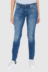 7 FOR ALL MANKIND Błękitne jeansy damskie Z PRZETARCIEM PYPER SLIM ILLUSION OUTLINE. Niebieskie jeansy damskie 7 for all mankind, bez wzorów, z bawełny. W wyprzedaży za 549.99 zł.