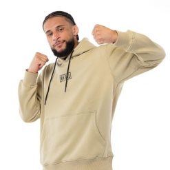 Bluza z kapturem Metal Boxe Desert Storm. Brązowe bluzy damskie METAL BOXE, bez wzorów, sportowe, bez ramiączek, z kapturem. Za 323.50 zł.