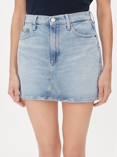 Tommy Jeans Spódnica jeansowa Izzie DW0DW17219 Niebieski Regular Fit. Niebieskie spódnice damskie Tommy Jeans, bez wzorów, z bawełny. Za 389.99 zł.
