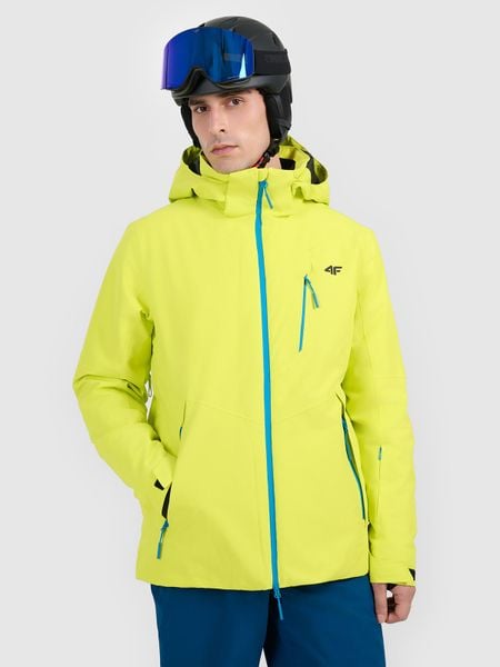 4F Kurtka narciarska membrana 10000 męska - zielona 3XL. Zielone kurtki sportowe męskie 4F, na zimę, m, bez wzorów, z materiału, bez kaptura, narciarskie. Za 799.99 zł.