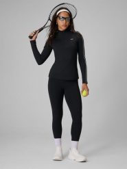 4F Legginsy dzianinowe damskie - czarne M. Czarne legginsy damskie 4F, bez wzorów, z dzianiny. Za 129.99 zł.