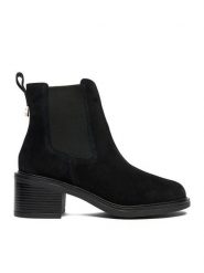 Lasocki Sztyblety CEO-WI23-T-735-02 Czarny. Czarne botki damskie Lasocki, bez wzorów, ze skóry, bez obcasa, na słupku, bez zapięcia. Za 199.99 zł.