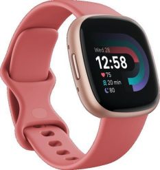 Smartwatch Fitbit Versa 4 Różowy (FB523RGRW). Czerwone zegarki smartwatch FitBit, bez wzorów. Za 715.75 zł.