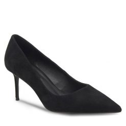 Szpilki GINO ROSSI. Czarne szpilki damskie Gino Rossi, bez wzorów, bez obcasa, na szpilce, bez zapięcia. Za 299.99 zł.