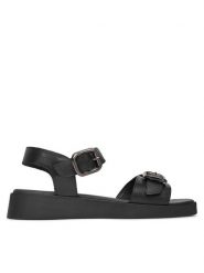 Lasocki Sandały WI16-KIMBALLY-05 Czarny. Czarne sandały damskie Lasocki, bez wzorów, ze skóry, bez obcasa, na płaskiej podeszwie, bez zapięcia. Za 159.99 zł.