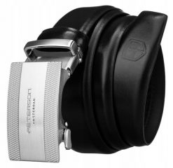Pasek męski Peterson PTN A007 BLACK czarny. Czarne paski męskie Peterson, z jeansu. Za 79.99 zł.