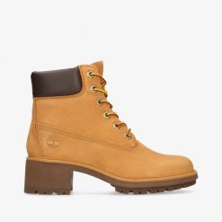 TIMBERLAND Kinsley 6 In Waterproof Boot Botki damskie. Brązowe botki damskie Timberland, bez wzorów, ze skóry, eleganckie, bez obcasa, bez zapięcia. Za 349.99 zł.