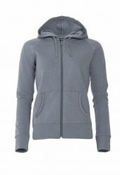 Clique Loris Women damska bluza z kapturem zapinana na zamek szara. Szare bluzy damskie CLIQUE, s, bez wzorów, z bawełny, bez ramiączek, z kapturem. Za 162.26 zł.