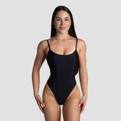 Strój kąpielowy damski pływanie z regulowanymi ramiączkami czarny ARUBA. Czarne stroje kąpielowe damskie GYMBEAM, s, bez wzorów, z elastanu. Za 128.90 zł.