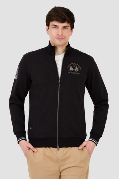 LA MARTINA Czarna męska rozpinana bluza, Rozmiar 3XL. Czarne bluzy męskie La Martina, m, bez wzorów, bez ramiączek, bez kaptura. W wyprzedaży za 629.99 zł.