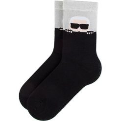 Skarpety Wysokie Damskie KARL LAGERFELD - 91KW6001 Black. Czarne skarpetki damskie KARL LAGERFELD, bez wzorów, z materiału. Za 149.00 zł.