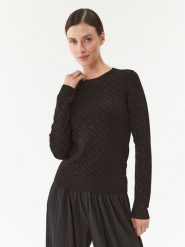 Boss Sweter Furkina 50493923 Czarny Regular Fit. Czarne swetry nierozpinane damskie Boss, xs, bez wzorów, z wiskozy, bez kołnierzyka, bez ramiączek. W wyprzedaży za 439.99 zł.