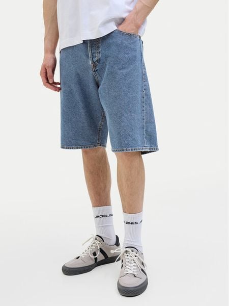 Jack & Jones Szorty jeansowe Alex 12272551 Niebieski Baggy Fit. Niebieskie szorty męskie Jack & Jones, bez wzorów, z bawełny. Za 69.99 zł.