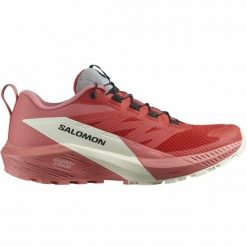 Obuwie Sportowe Damskie Góra Salomon Sense Ride 5. Czerwone obuwie sportowe damskie Salomon, bez wzorów, bez zapięcia, do biegania. Za 633.00 zł.