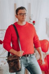 Beltimore męski skórzany pasek szeroki jeans brązowy 523 : Kolory - brązowy, beżowy, Rozmiar pasków - r.110-125 cm. Brązowe paski męskie z jeansu. Za 54.90 zł.