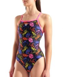 Strój kąpielowy Arena Sea Turtles Swimsuit Lightdrop Back. Czarne stroje kąpielowe damskie ARENA, s, bez wzorów, z materiału. Za 319.83 zł.