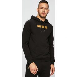 Versace Jeans - Bluza. Czarne bluzy męskie Versace Jeans, m, bez wzorów, z bawełny, bez ramiączek, z kapturem. W wyprzedaży za 569.90 zł.