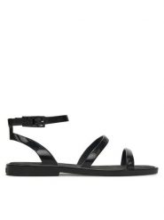 Melissa Sandały Melissa Heat Sandal Ad 36044 Czarny. Czarne sandały damskie Melissa, bez wzorów, z tworzywa sztucznego, bez obcasa, na płaskiej podeszwie, bez zapięcia. Za 199.99 zł.