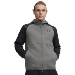 Kurtka z kapturem Under Armour UA Unstoppable Flc FZ HD EU 1389352. Czarne kurtki męskie Under Armour, xs, bez wzorów, z bawełny, z kapturem. Za 474.55 zł.