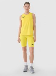 4F Legginsy kolarki treningowe damskie - żółte XS. Żółte legginsy damskie 4F, s, bez wzorów, z dzianiny, na fitness i siłownię. Za 109.99 zł.