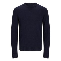 Sweter Jack & Jones Lambs night sky. Niebieskie swetry męskie Jack&Jones, m, bez wzorów, bez kołnierzyka, bez ramiączek. Za 296.06 zł.
