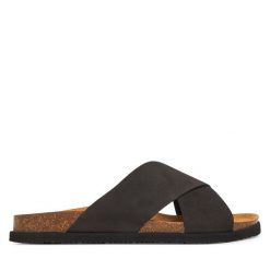 Klapki Scholl. Czarne klapki męskie Scholl, bez wzorów, bez zapięcia. Za 239.99 zł.