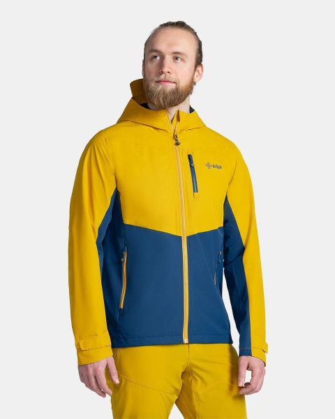 Kurtka Kilpi Sonna. Żółte kurtki męskie Kilpi, na jesień, m, bez wzorów, z materiału, sportowe, z kapturem. Za 254.50 zł.